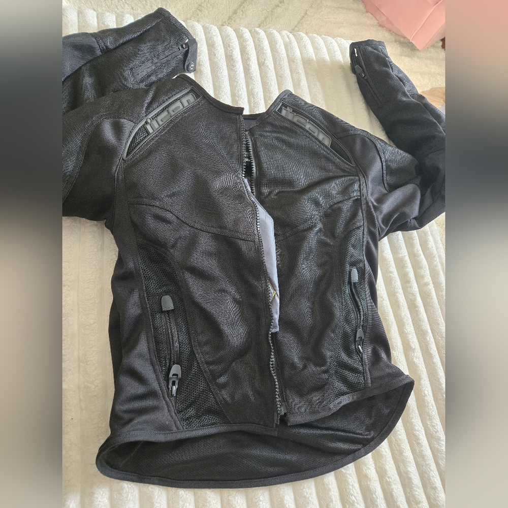 ICON Jet Black Riding Jacket